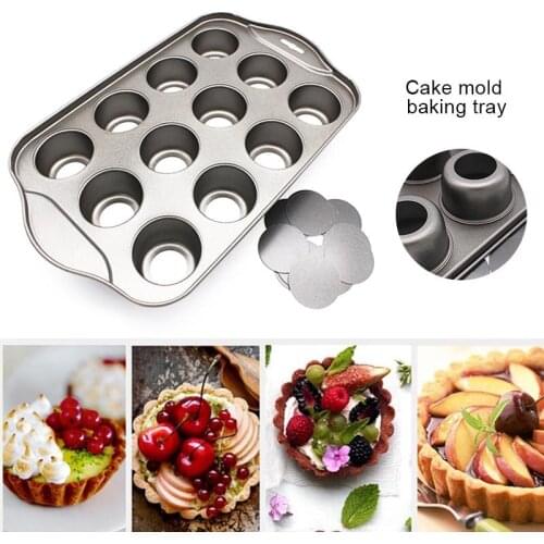 Для Кухни Плесень12 Mini Cake Tray Cheesecake Cup Non Stick Muffin Cupcake Baking Tin Pan Kitchen Accessories Cocina Accesorio