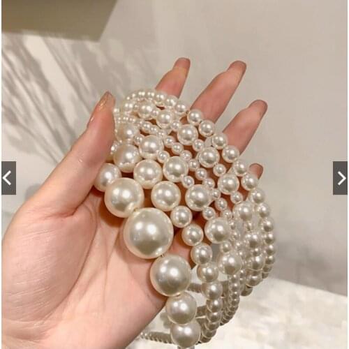 Imitation Pearl Hair Scrunchies for Women Scrunchie Hair Rubber Bands Elastic Hair Ties Accessories Ponytail Holder