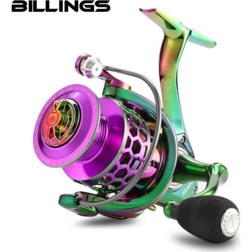 BILLINGS SK series 14+1BB Spinning Fishing Reel 1000-6000 10kg Max Drag Long shot reel Metal Spool Saltwater Reel CNC Rocker