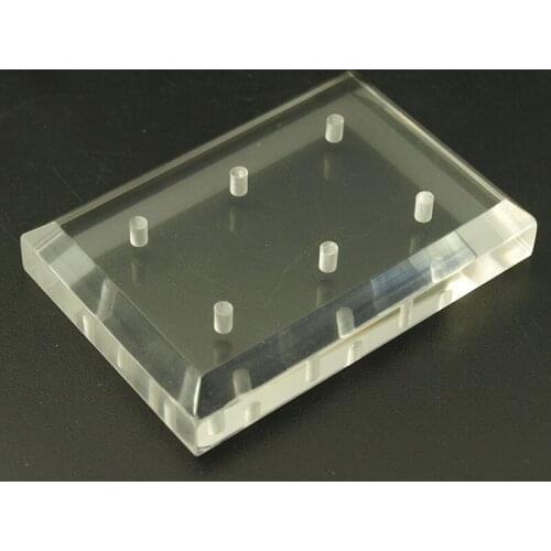 KIMAXCOLA 1PCS 6 Holes Clear Bits Holder Exhibition Stand Displayer 2.35mmNail Drill Bit Holder Professional Nail Manicure