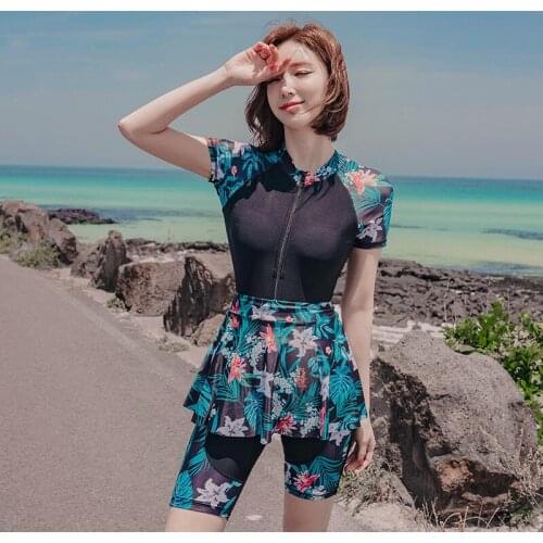 Rashguard Kitesurf Swimming Swimwear New Arrivals Female Swimsuit Women Long Sleeve Zippers Prevent Polyester Paisley Surfing