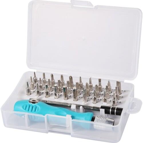 Multipurpose Precision 32 in 1 Screwdriver Torx Hex Bit Combination Set Metal Repair Electronics Hand Tools for Computer Watch