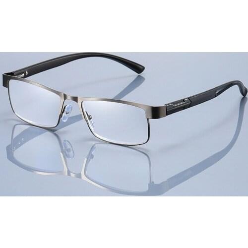 Anti-blue Ray Reading Glasses Men Diopter Presbyopic Eyeglasses +1.0+1.5+2.0+2.5+3.0+3.5+4.0 Spring hinge