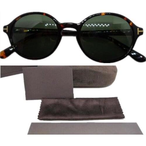 Designer Polarized Sunglasses UV400 Unisex Oval Goggles 53Sizes Quality Memory-Plank Elastic Hinge Brown Green Lens