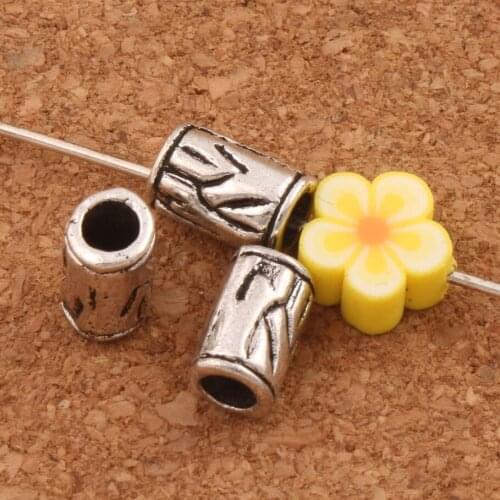 Orchid Curved Bail Style Tube Beads Spacers 8.7x5.3mm 80 pcs Zinc Alloy Spacers Jewelry Findings L519