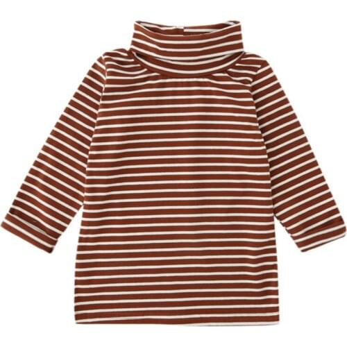 1-6T Autumn Baby Boy Girl Long Sleeve Striped Print T-Shirts Kids Tops Tees Casual Blouse Sleepwear Cotton Soft Kids Tops