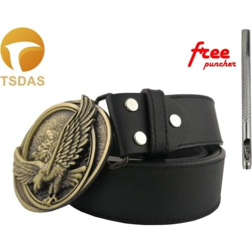 Solid brass Eagle Belt Buckle 89*69mm Oval Metal Belt Buckle Head Women Jeans accessories
