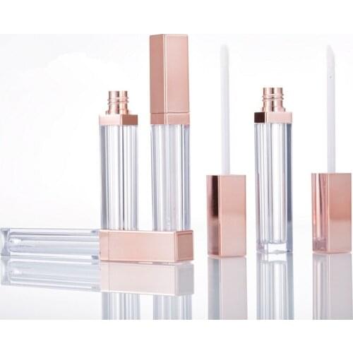 Empty Lipgloss Tube DIY Lip Gloss Mask Cream Containers Rose Gold Refillable Bottles Packing 20pcs/lot