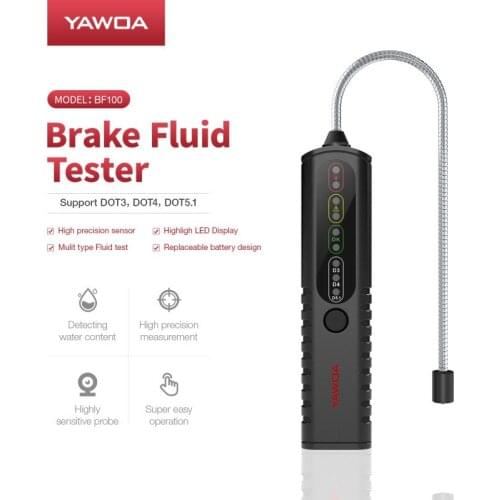 Brake Fluid Tester pen BF100 LED for DOT3/DOT4/DOT5.1 brake oil tester Accurate brake Oil Quality Check BF100 PK DY23/23B