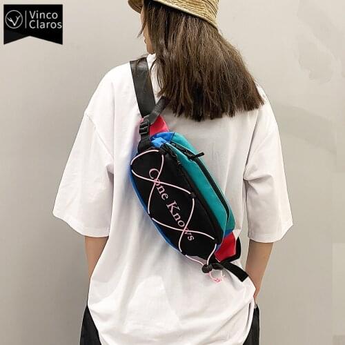 Trend Panelled Chest Bags Unisex Fashion Designer Waist Bag Fanny Pack Man Belt Pouch Running Phone Couple Bag Small Sling Bags