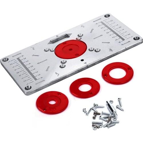 Universal Router Table Insert Plate Woodworking Benches Table Saws For Multifunctional Wood Plate Machine Engraving 4 Rings Tool