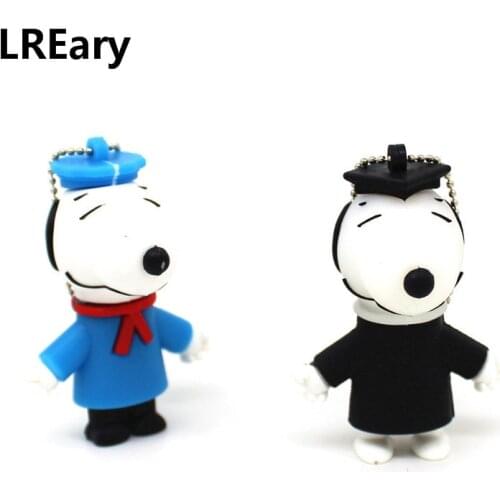 Cartoon blue & black Doctor dog 128GB USB flash drive 64GB memoria stick Pen drive 4GB 8GB 16GB 32GB cute Pendrive cle