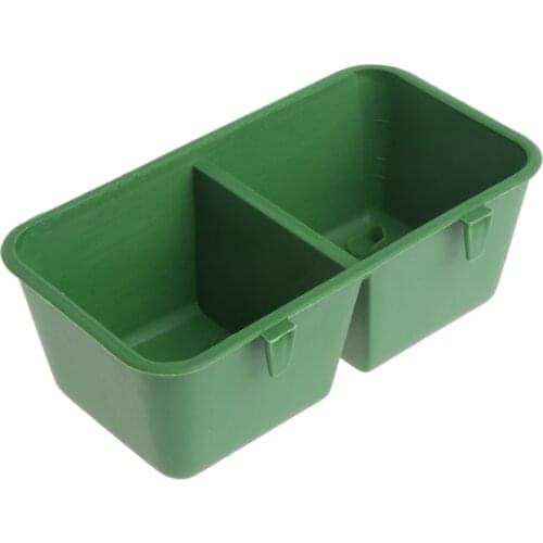 2020 New Double Bowl Bird Feeder Cage Dual Water Drink Eating Device Parrot Pigeon Trough