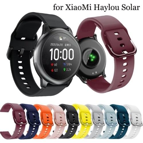 22mm Original Silicone Watchband Strap for Xiaomi Haylou Solar LS05 Smart Watch Bracelet Haylou Solar Replacement Wristband