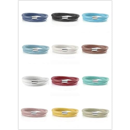 Authentic Endless Bracelet DIY Jewelry Leather Magnet Endless 40CM Mixed color Charms Bracelets Bangles For Woman Gift