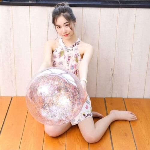 Glittering Transparent Beach Ball Pool Play Ball Inflatable Ball Photo Props Kids Toy Party Toys 23GD