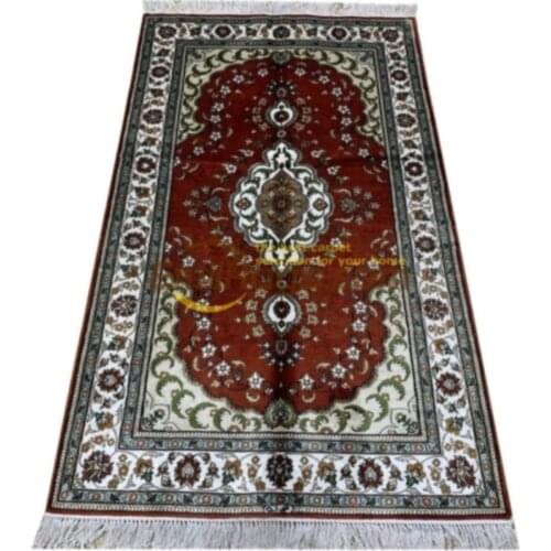Large 100% Natural Silk Handmade Oriental Area Rug Floral Persian Carpet