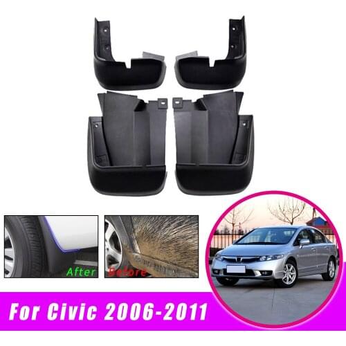 Car Mud Flaps Mudguards For Honda CIVIC 2006-2009 2010 2011 Front Rear Splash Mudguards Car Fender Styling Fittings Accessories