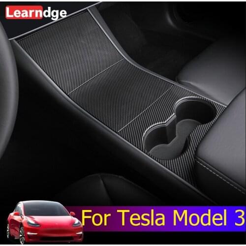 Learndge Central Control Panel Decoration For Tesla Model 3 2021 Car Interior Protective Accessories Decorative