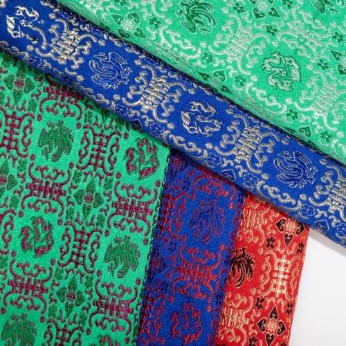 CF800 Chinese Style Jacquard Brocade Fabric Chinese Traditional Wedding Clothing Pillow Case Fabrics Handmade DIY Materials