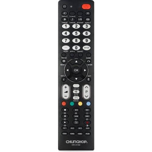 Chunghop Remote Control HR-918E for Hitachi LCD Led TV Cle-998 Cle-967 Clu-49101S 4997S Clu-4591AV Cle-984 966A 957