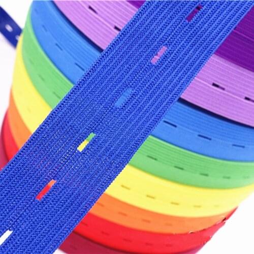 Elastic Bands 18mm Woven Button Hole Elastic Band Elast Stretch Tape Extend Finish Tape DIY Sewing Garment Accessory 1meter
