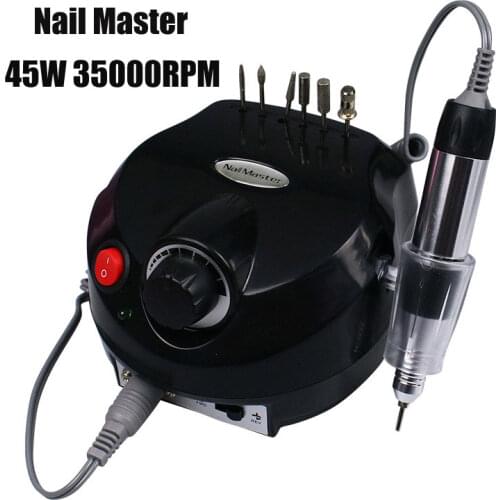 Electric Nail Drill For Manicure Machine 45W 35000RPM Nail Pedicure Milling Cutter With Drill Bits Salon Use Nail Art Equipment