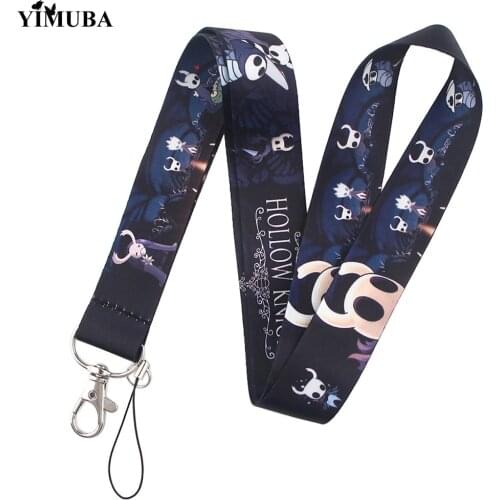Hot Game Hollow Knight Lanyards Keychain Mobile Phone Neck Straps Key Chain Soft Ribbon Hanging Rope Lariat lanyard Accessories