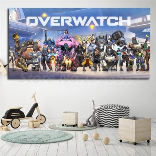 Helden The Characters Of Overwatchs Canvas Painting Print Living Room Home Decor Modern Wall Art Oil Painting Poster Artwork