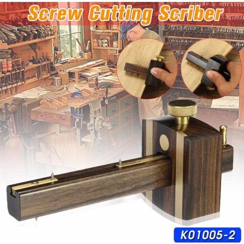 Indonesia Ebony+Pure Copper DIY Carpenter Wood Working Screw Cutting Gauge Mark Scraper Wearproof Scribers