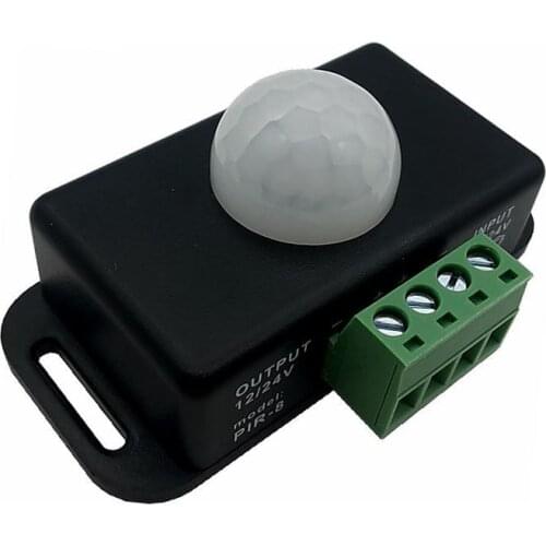 Free shipping Body Infrared PIR Motion Sensor Switch Human Motion Sensor Detector Switch For LED Light Strip Tape,DC 12V/24V