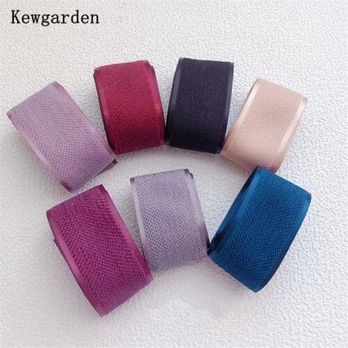 Kewgarden 1.5" 1" 38mm 25mm 10mm Chenille Ribbon Handmade Tape DIY Hair Bow Corsage Sewing Accessories Packing Riband 10 Yards