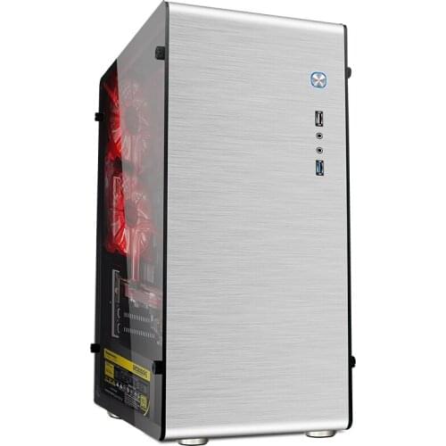 RS1 RS2 MATX desktop computer small case Aluminum double-side transparent gaming small case