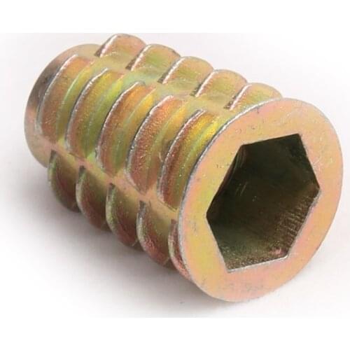 10/20/30/50Pcs M4 M5 M6 M8 M10 Zinc Alloy Thread For Wood Insert Nut Flanged Hex Drive Head Furniture Nuts