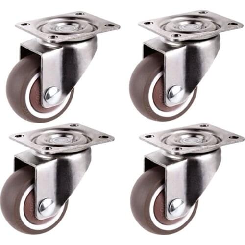 Mini casters, 1 inch/25 mm diameter, ultra-quiet wheel for bookcase drawers
