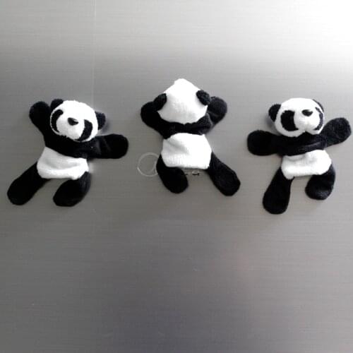 1Pc Cute Soft Plush Panda Fridge Magnet Refrigerator Sticker Kitchen Accessories Home Decor Cartoons Decal Gift Souvenir