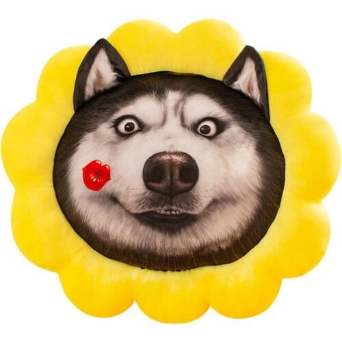 Soft Plush Husky Dog Cushion 3D Printed Samoyed Dog Throw Creative Pillow Cushion Home Decoration or Gifts