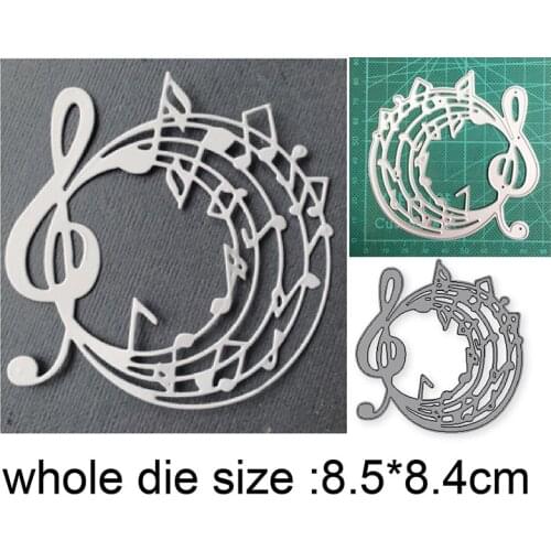 2021 New Metal Cutting Dies Cut Mold Circle Music Notes Decoration Scrapbook Paper Craft Knife Mould Blade Punch Stencils dies