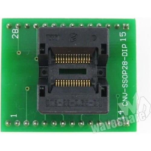 Waveshare SSOP28 TO DIP28 (A) TSSOP28 Enplas IC Test Socket Programming Adapter 0.65mm Pitch