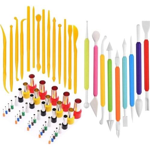 Polymer Clay Cutters,Plastic Clay Modeling Tool and Round Circle Shape Cutters Mold for Sculpting,Pottery Ceramic Crafts