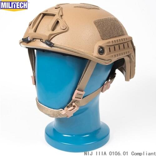 MILITECH Ballistic Helmet NIJ IIIA DEVGRU SEAL 1.3KG Lite CB Super High Cut Light Weight SWAT ISO Certified Bulletproof Helmet
