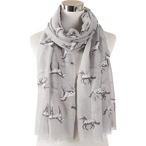 HUOBAO New Horse Print Scarf Fashion Runnning Horse Scarves For Women Ladies Bufanda Mujer Scarf Shawl Wraps