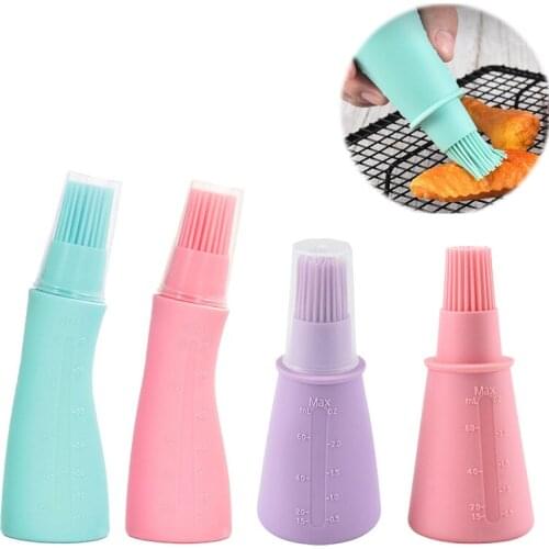 BBQ Oil Brush Portable Silicone Oil Bottle with Brush Grill Oil Brushes Liquid Oil Pastry Kitchen Baking BBQ Tool Kitchen Tools