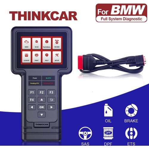 Thinkcar Thinkscan S02 Scanner for BMW OBD2 Full System Full OBDII Function 5.0” Code Reader Car Automotive Diagnostic Tools
