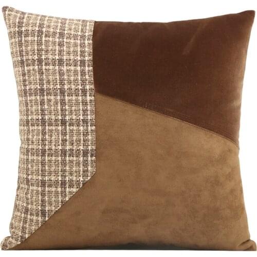 Light luxury coffee color pillowcase cushion cover decorative sofa throw pillow covers