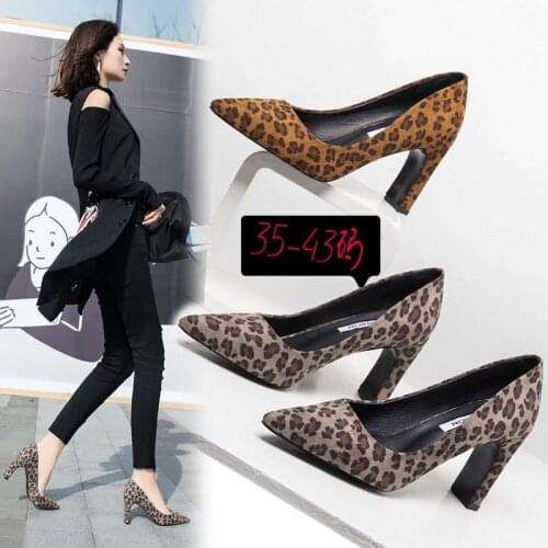 Women Pumps Ankle Strap Thick Heel Women Shoes Square Toe Mid Heels Dress Work Pumps Comfortable Ladies Shoes Sandals Size 34-43