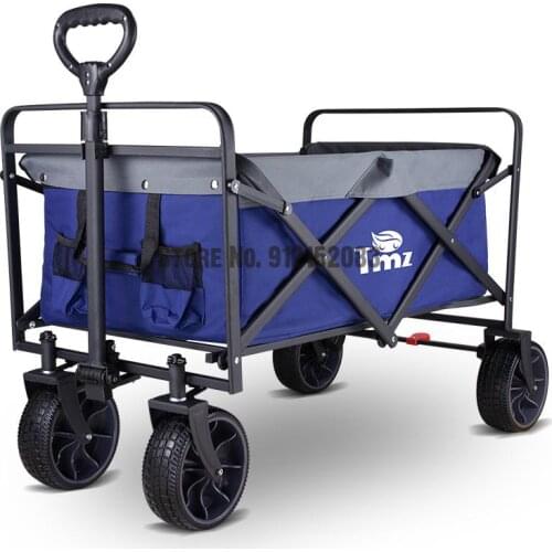 Outdoor Trolley Camping Car Camper Camping Car Folding Cart Fishing Shopping Trolley Trailer