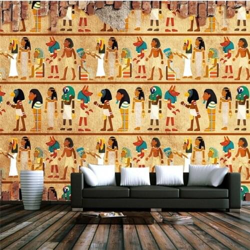 Wellyu papel de parede para quarto Custom wallpaper Ancient Egyptian classical restaurant wall tiles TV wall murals behang