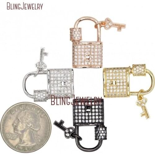 Lock and Key Screw Clasp Carabiner Lock 15x24mm FC32283