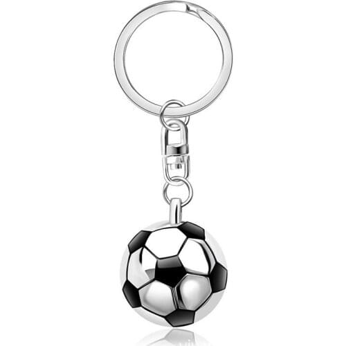 Hot Sale 32mm Ring Creative Gift Semicircular Football Keychain ,32mm Semicircular Football Pendant